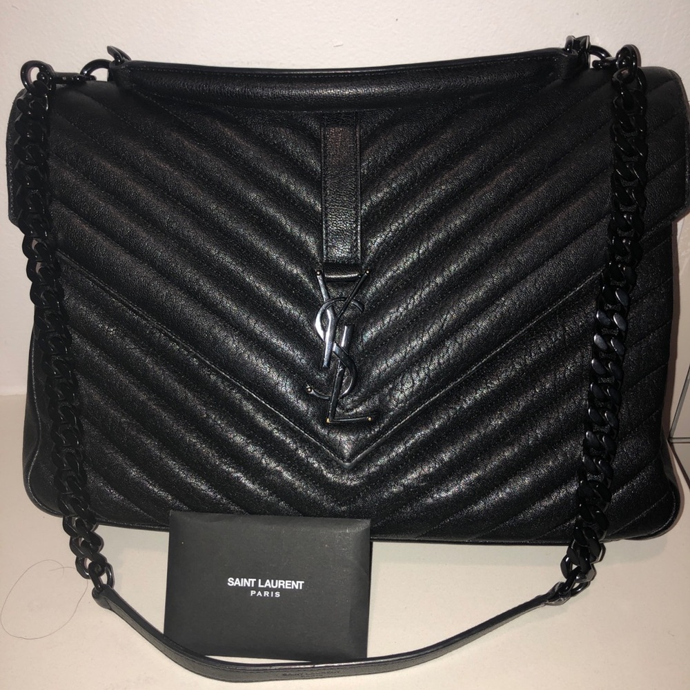 ❤️ YSL Large college bag matte black ❤️